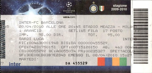 Biglietto inter barcelona - biglietto,